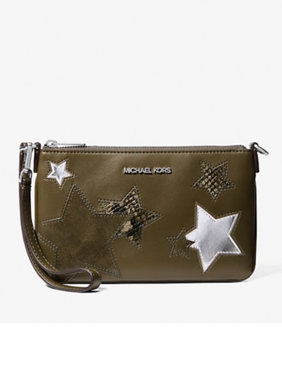 Michael Kors Handbags - Michael Kors – Jet Set Small Printed Wristlet (Star Patchwork)